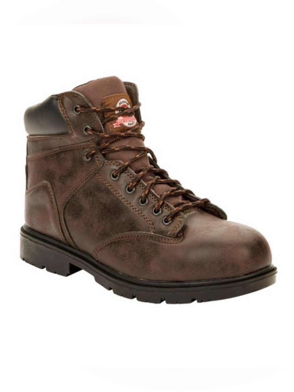 Brahma Mens Brown Leather Endura Pro Steel Toe Raid Non Slip Work Boots